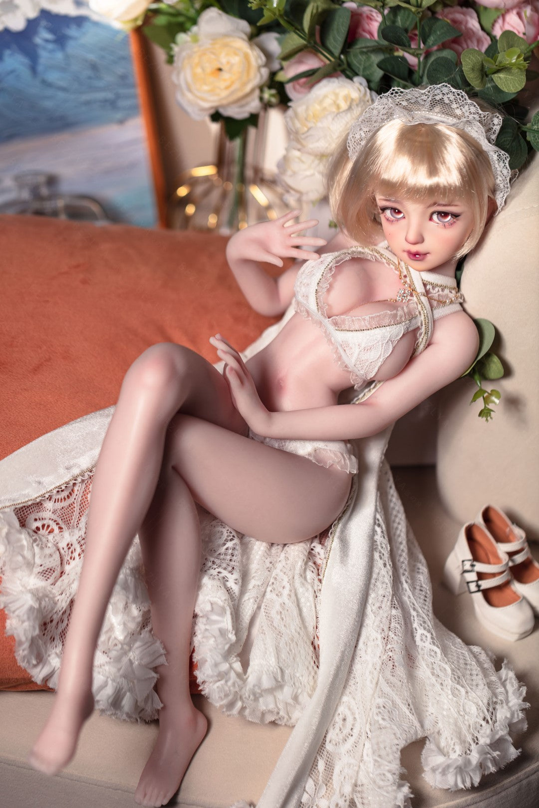 Apricot Sexdocka (Bezlya Doll 62cm E-kupa 2.2 Silikon)