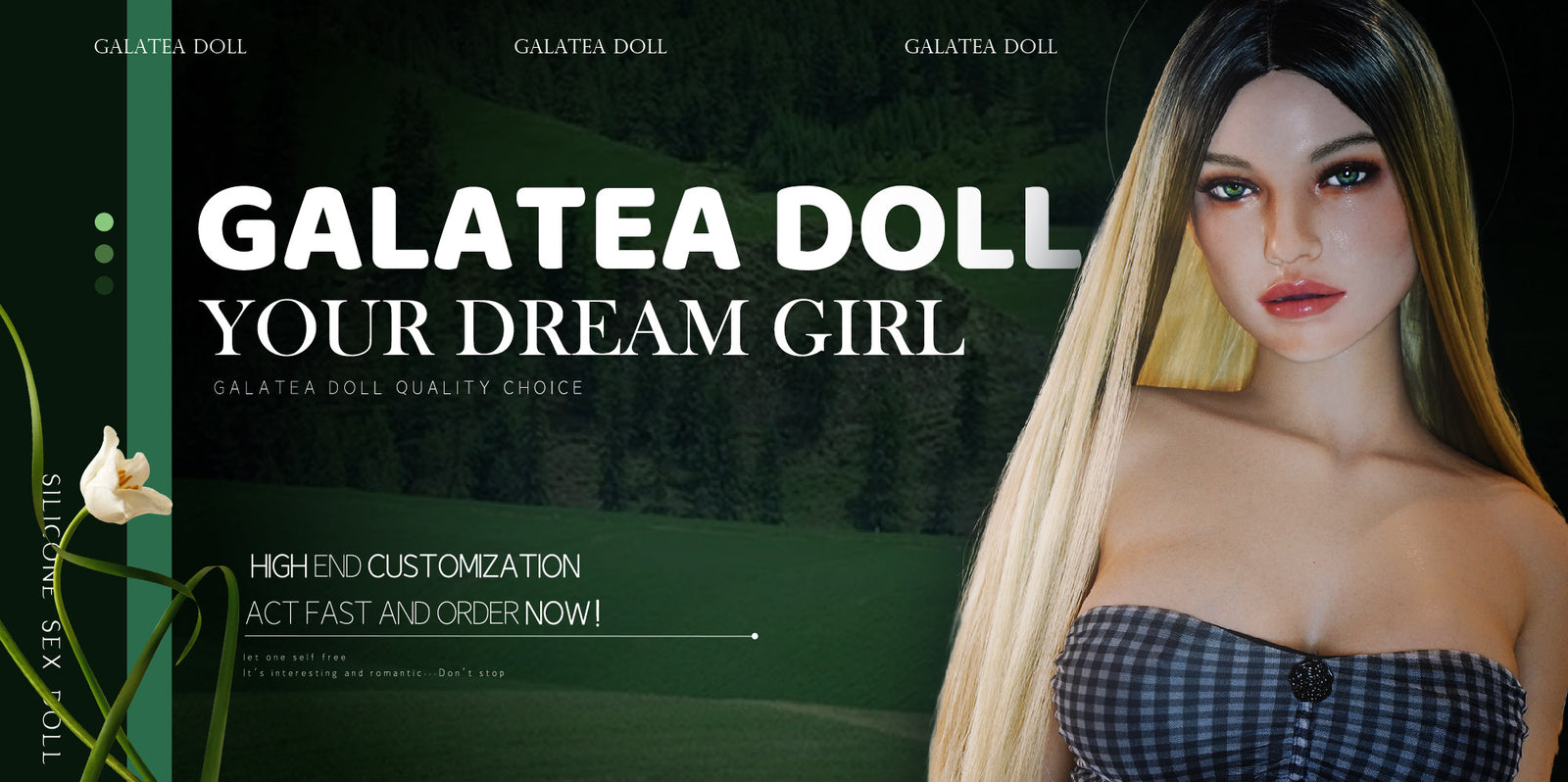 Boneca sexual de elite (Galatea Doll Copo D de 163 cm #197 Silicone)