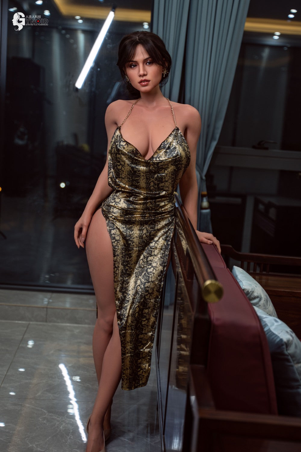 Sekso lėlė Gina Model 21 Deluxe (Gynoid Doll 164 cm F-Cup silikoninis)