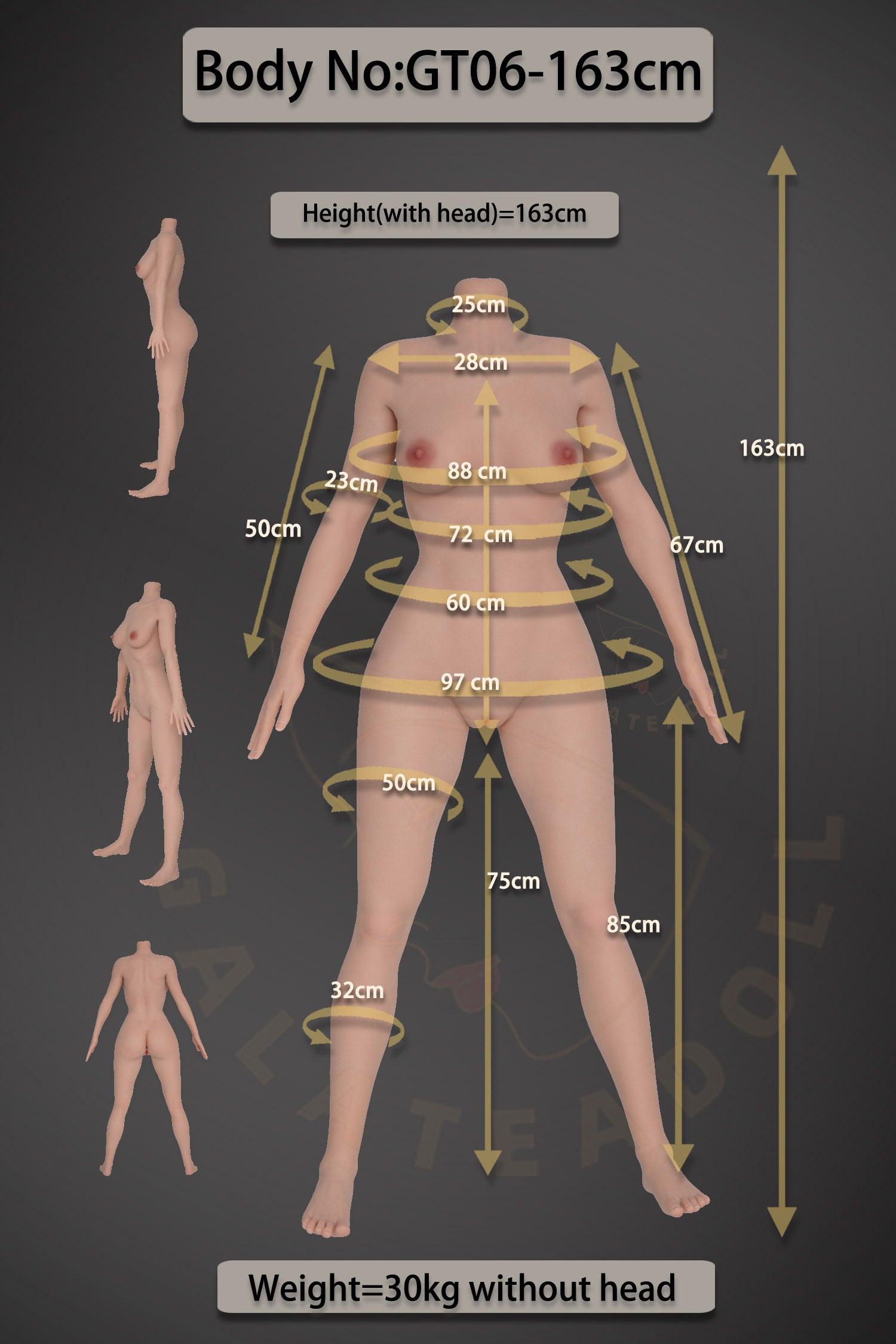 Amanda szexbaba (Galatea Doll 163 cm-es D-Cup #135 szilikon)