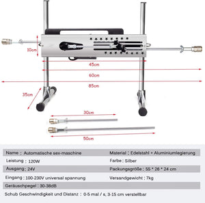 Professionelle Sexualmaschine mit einstellbarer Geschwindigkeit und Doppelsteuerung - 120 -W -Motor
