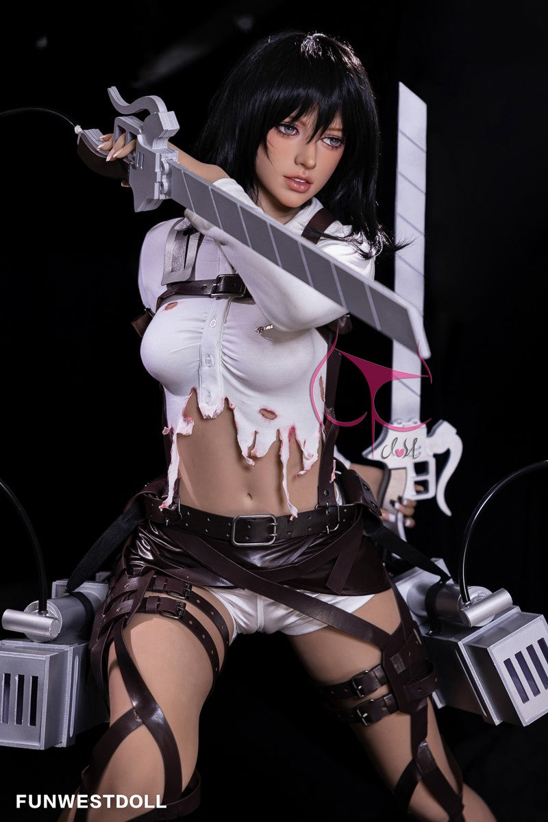 Mikasa Chloé poupée sexuelle (FunWest Doll 159cm A-Cup # 035 TPE)