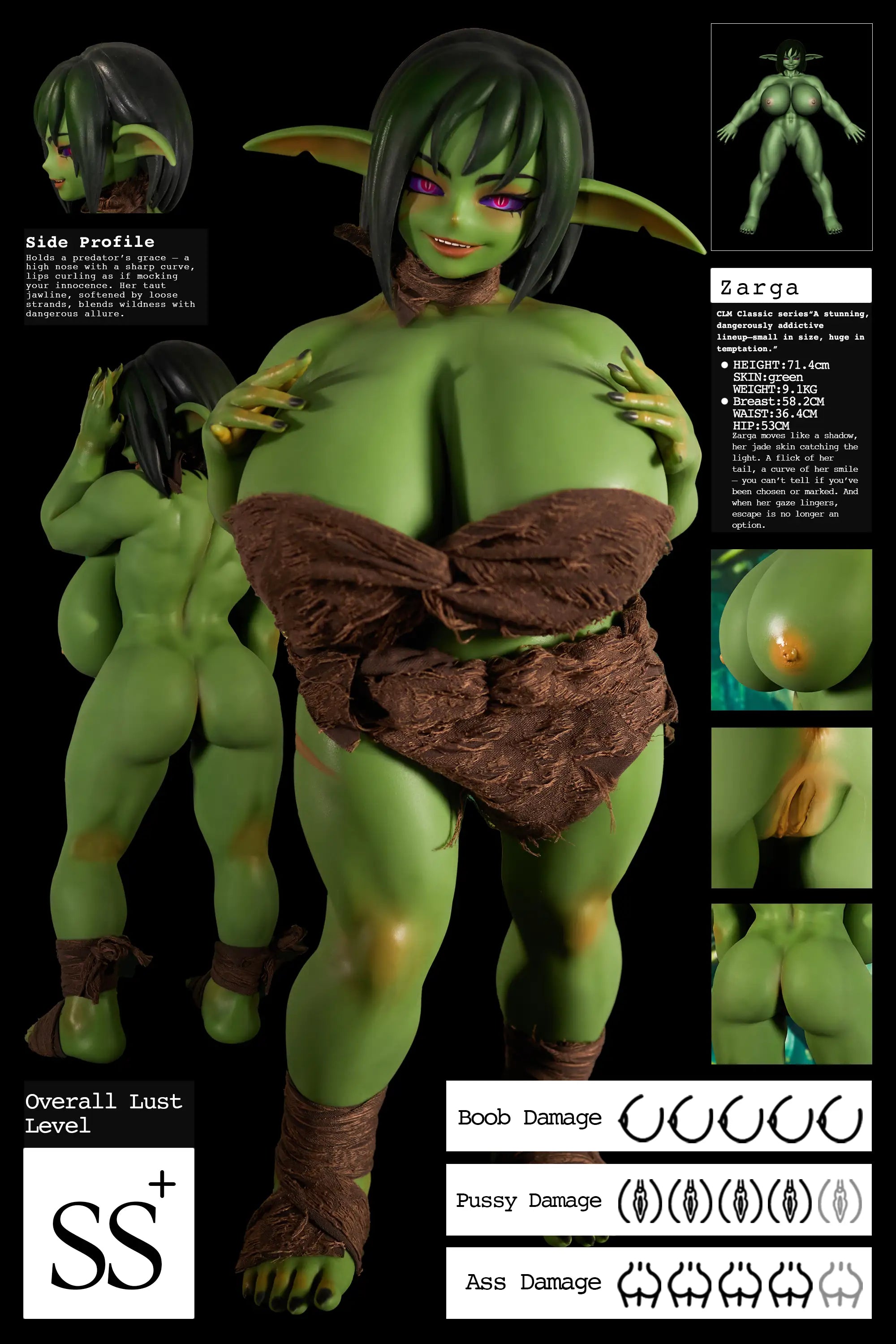 Orc Sex doll Zarga (70 cm V-cup) | Climax Doll Mini (silicone) - Docklandet Orc Sex doll Zarga (70 cm V-cup) | Climax Doll Mini (silicone) - Docklandet