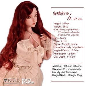 Andrea Cooper Sex Doll (Elsa Babe 148cm DHR010 Silicone)