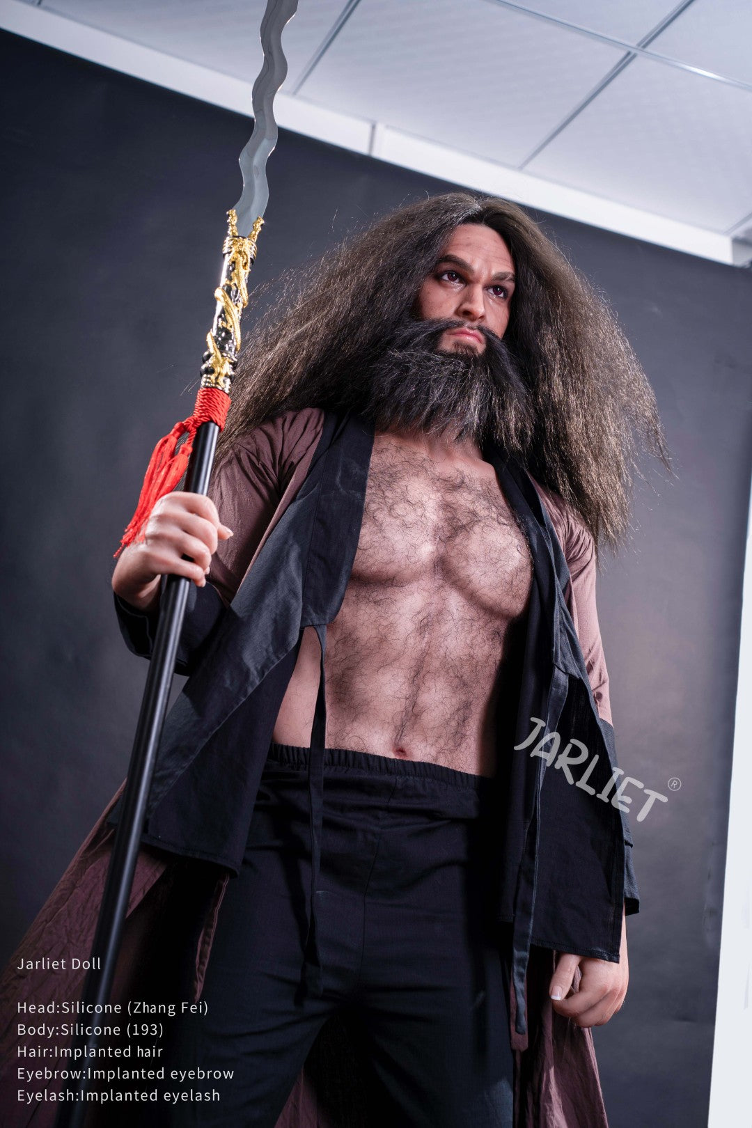 Manlig Sexdocka Zhang Fei från Jarliet – 193 cm Realistisk Docka med Muskelkropp