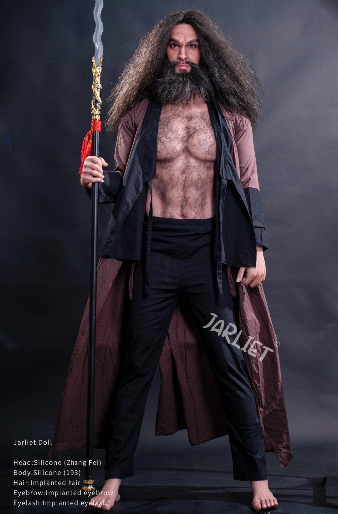 Manlig Sexdocka Zhang Fei från Jarliet – 193 cm Realistisk Docka med Muskelkropp