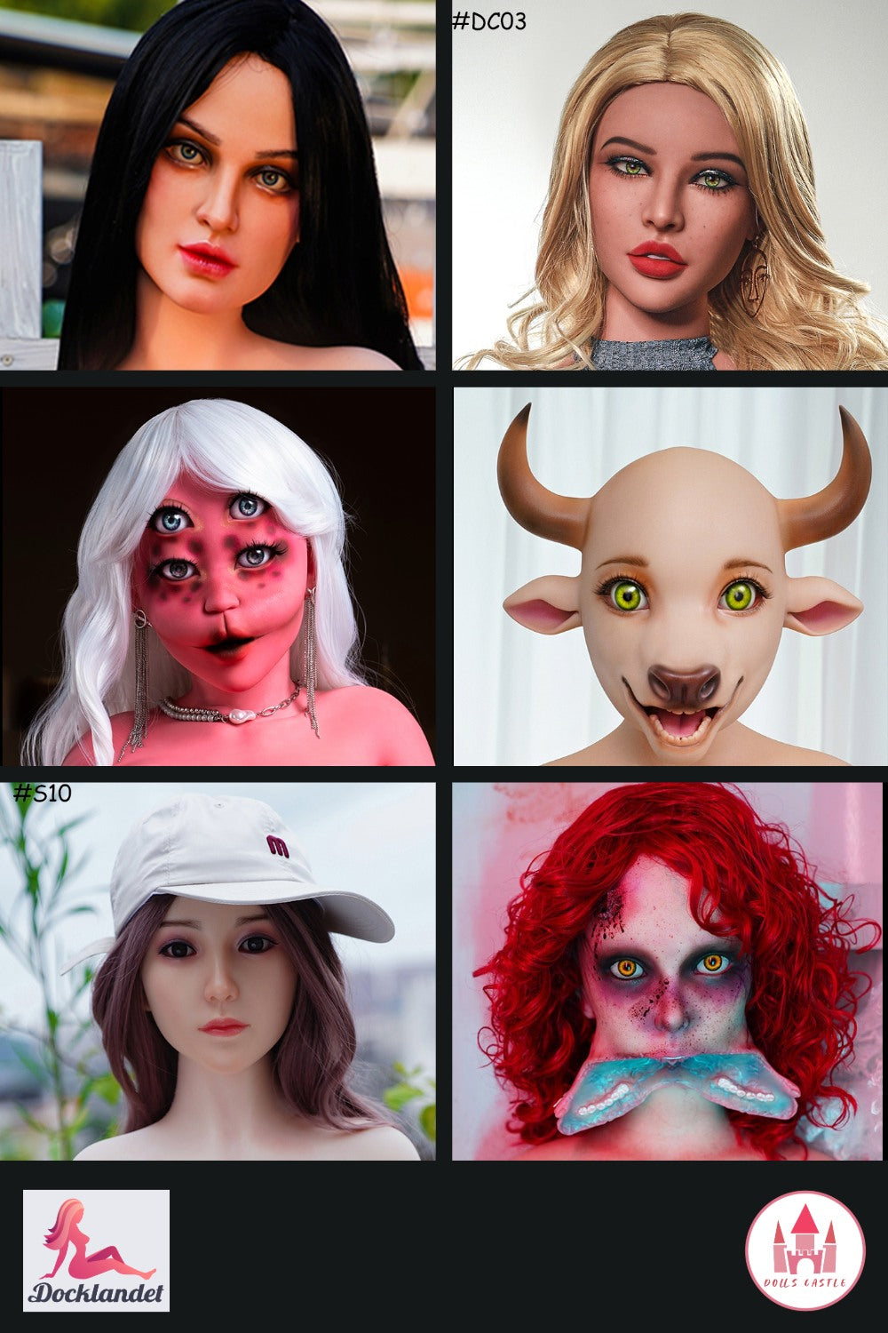 Cabeça Extra (Dolls Castle Original de silicone)