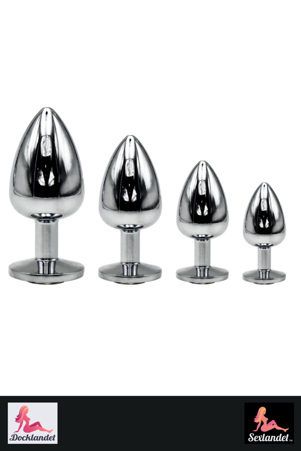 Butt Plug -in Aluminium - mit 4 Größen einstellen