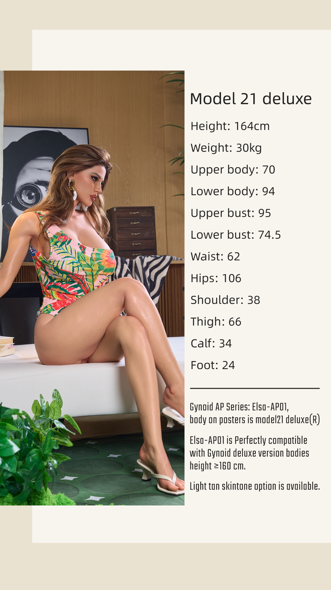 Elsa Model 21 Deluxe Sex doll (Gynoid Doll 164cm F-cup silicone)