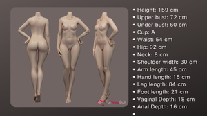 Amy muñeca sexual (FunWest Doll 159cm A-CUP #041S Silicone)