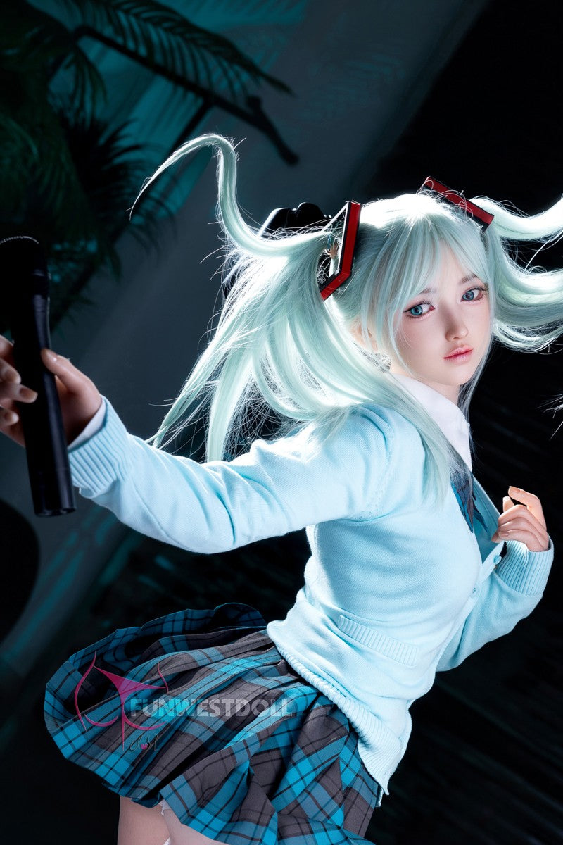 Hatsune Miko poupée sexuelle (FunWest Doll 159cm Bonnet A #041S Silicone)