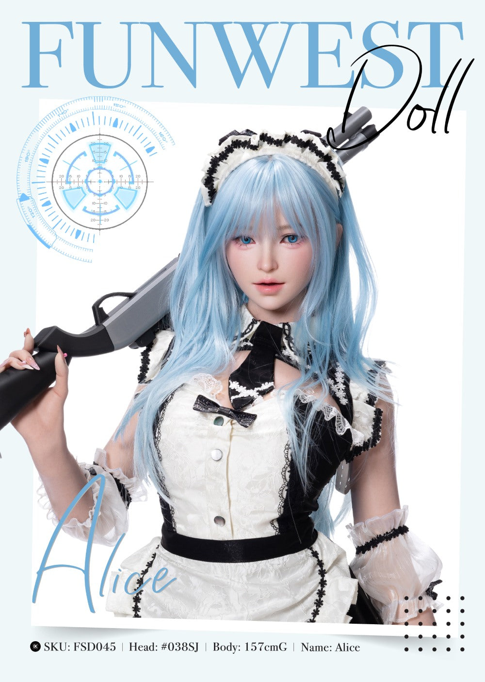 Boneca Sexual Alice (FunWest Doll Copo G de 157cm #038S Silicone) EXPRESS