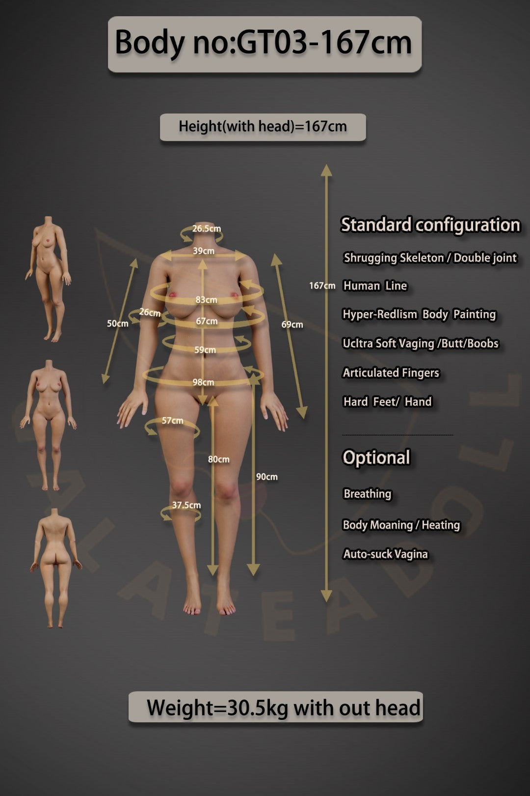 Hailey Sex doll (Galatea Doll 167cm D-cup #059 silicone)