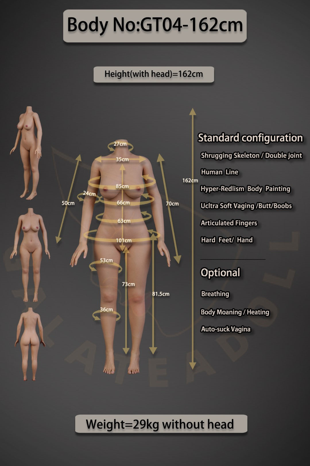 Секс лялька Габбі (Galatea Doll 162 см C-Cup #046 Силікон)