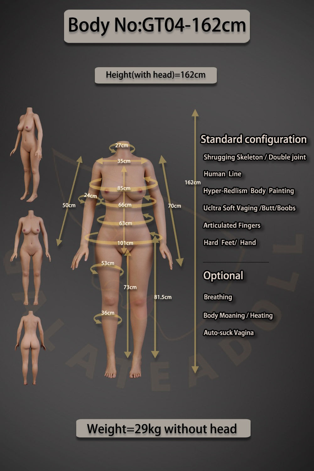 Jessica Sex doll (Galatea Doll 162cm C-cup #163 silicone)