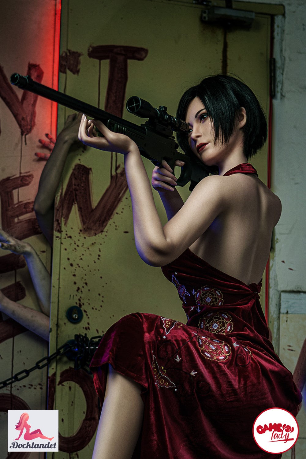 Ada Wong sex doll from the brand Game Lady. Ultra realistic sex doll with cosplay style from the game Resident Evil. 