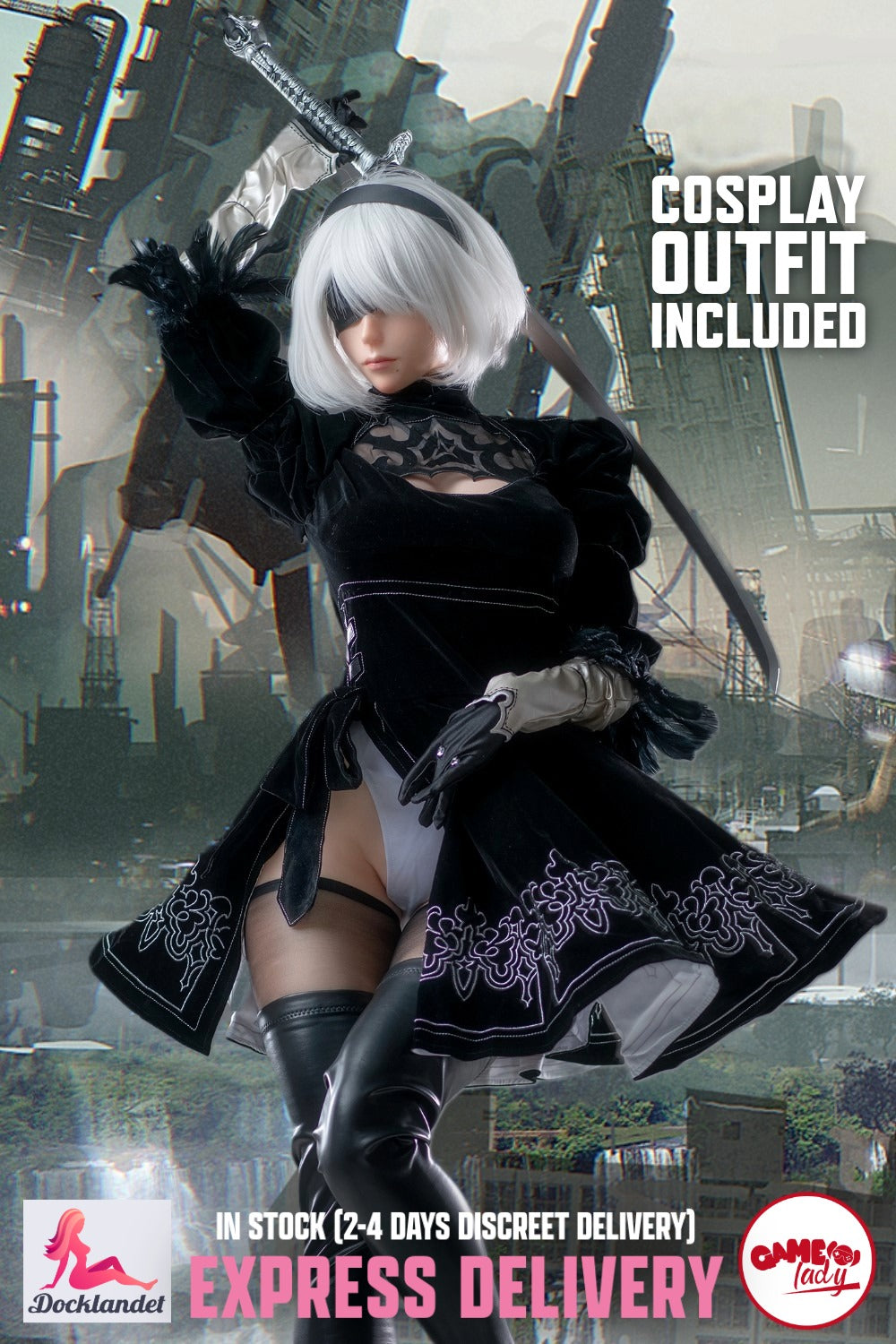 Yorha 2B Sex doll (Game Lady 171cm E-cup No. 18 silicone) EXPRESS