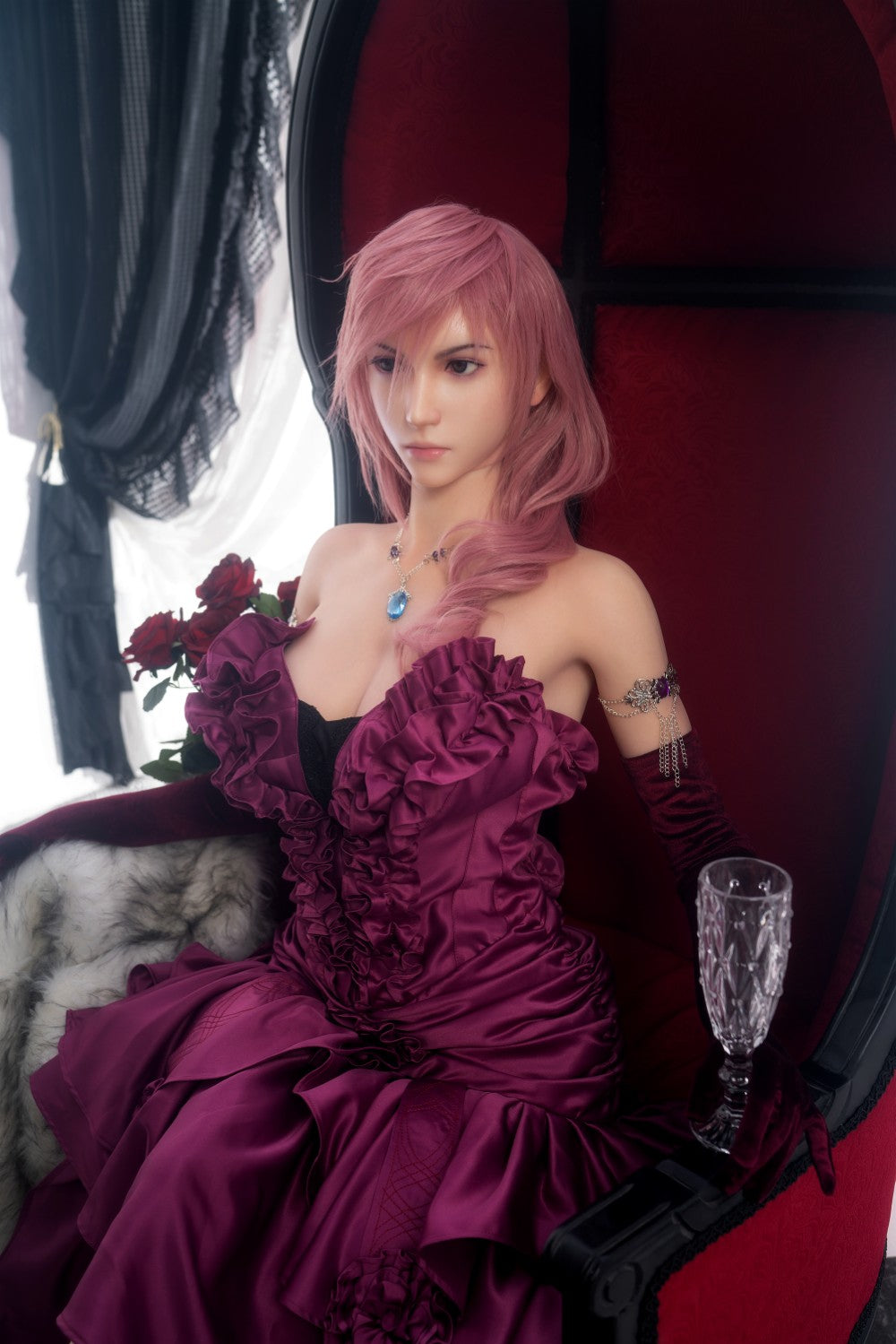 Lightning papusa sexuala (Game Lady 171 cm G-Cup nr.19 silicon)