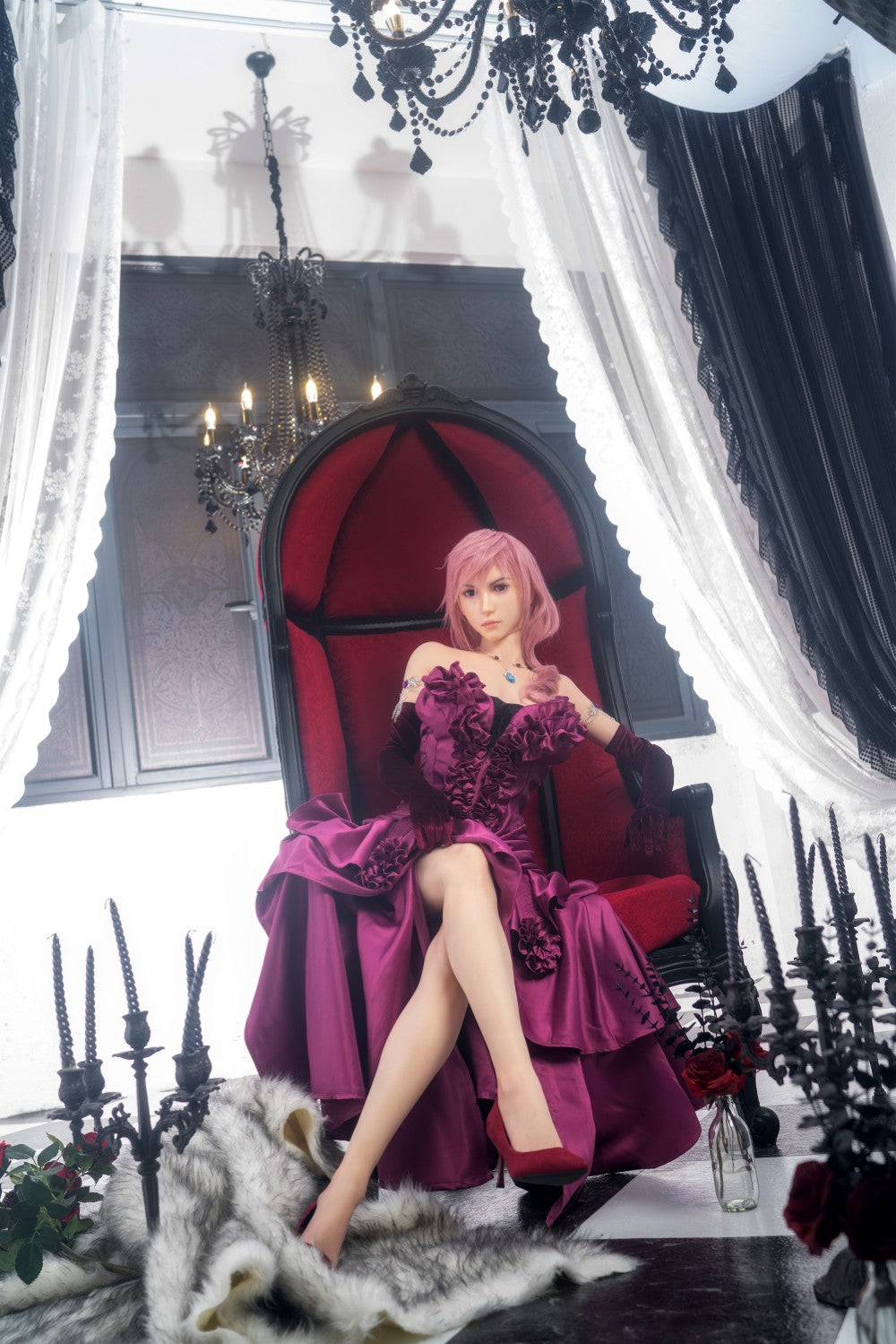 Lightning papusa sexuala (Game Lady 171 cm G-Cup nr.19 silicon)