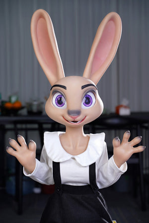 Păpușă sexuală rabbitie (Dolls Castle Siliconul C-Cup de 120cm)