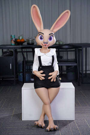 Păpușă sexuală rabbitie (Dolls Castle Siliconul C-Cup de 120cm)