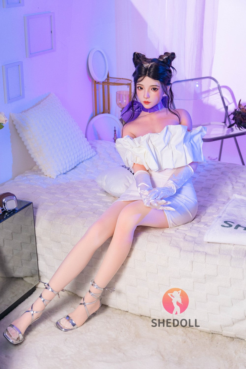 Boneca sexual rosa (SHEDOLL 168cm d-kupa #sh138 2.0 tpe+silicone)