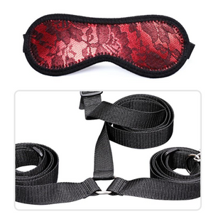 Комплект BDSM - наручники, мереживне спорядження та маска для очей (встановлено 7 частин)