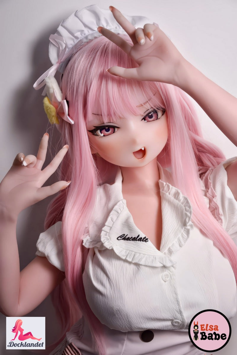 Ogawa Rika Elsa Babe 148cm sexdocka med rosa hår och stor byst