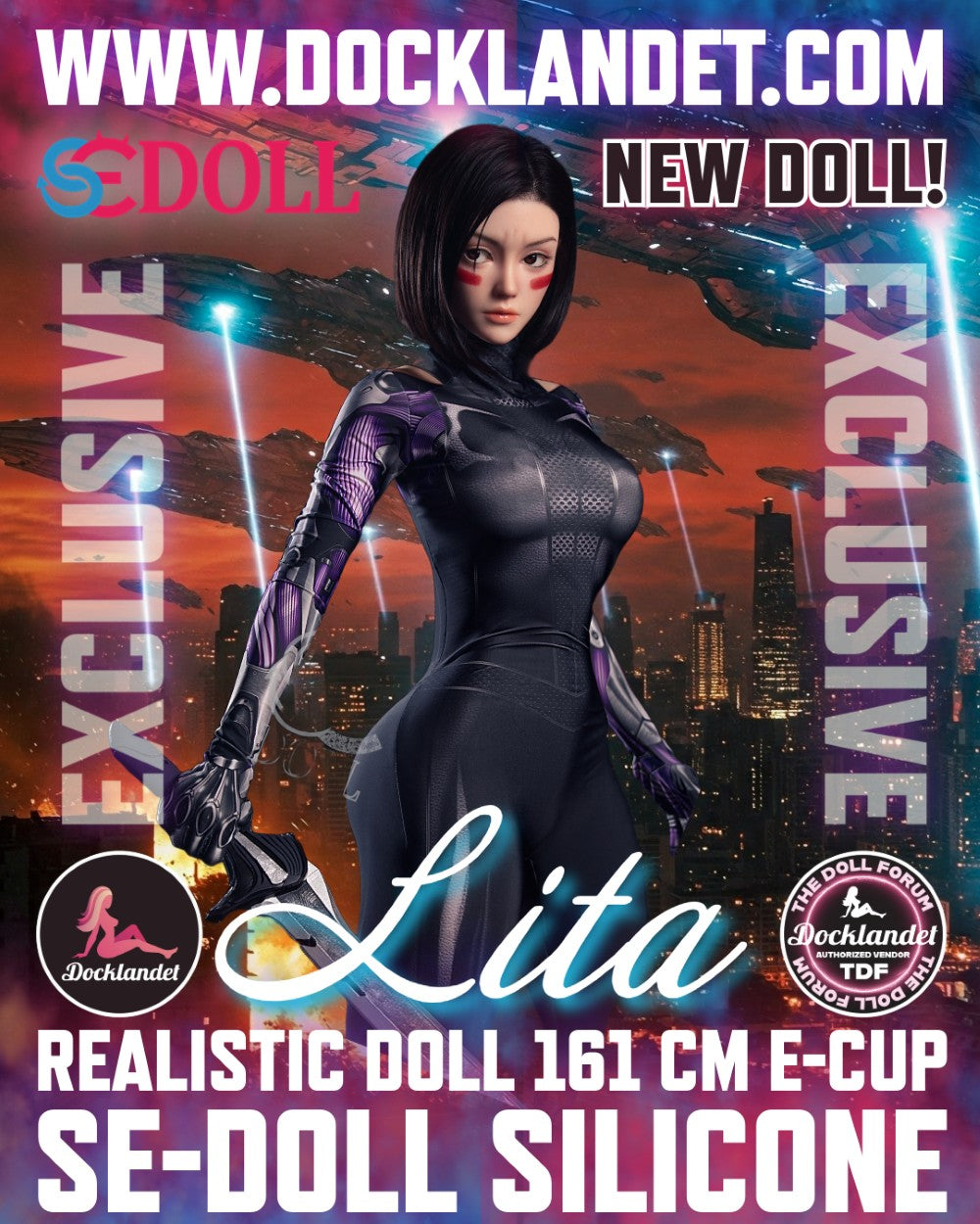 Lita.A "Alita" Sexdocka (SEDoll 161cm E-Kupa #149SC Silikon Pro)