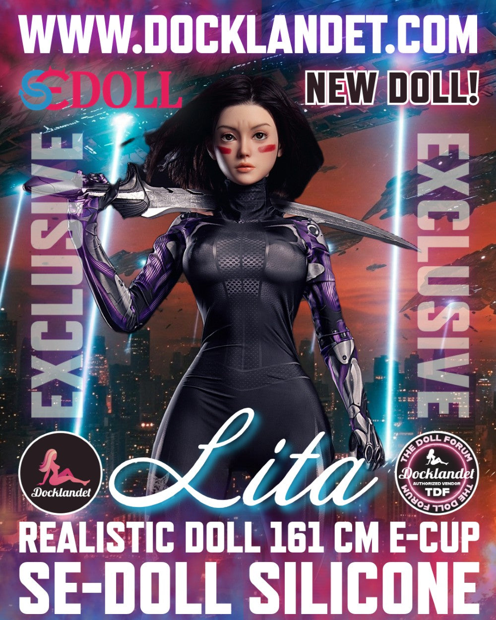 Lita.A "Alita" Sexdocka (SEDoll 161cm E-Kupa #149SC Silikon Pro)