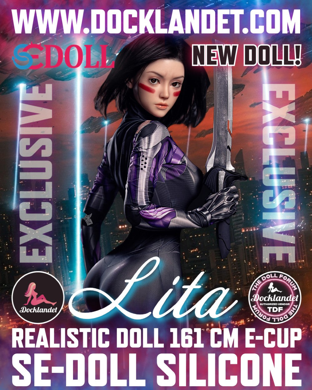 Lita.A "Alita" Sexdocka (SEDoll 161cm E-Kupa #149SC Silikon Pro)