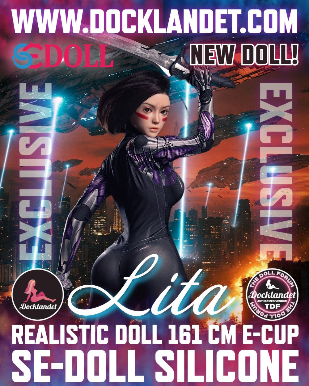 Lita.A "Alita" Sexdocka (SEDoll 161cm E-Kupa #149SC Silikon Pro)